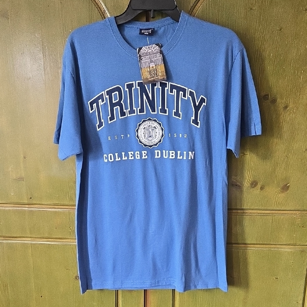Trinity College Dublin Blue Graphic Tee Shirt Adult Medium NEW Collegiate Seal